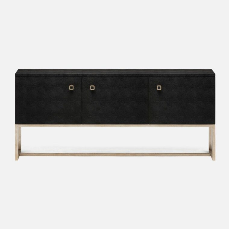 3 Door Kincaid Faux Shagreen Buffet - Image 4