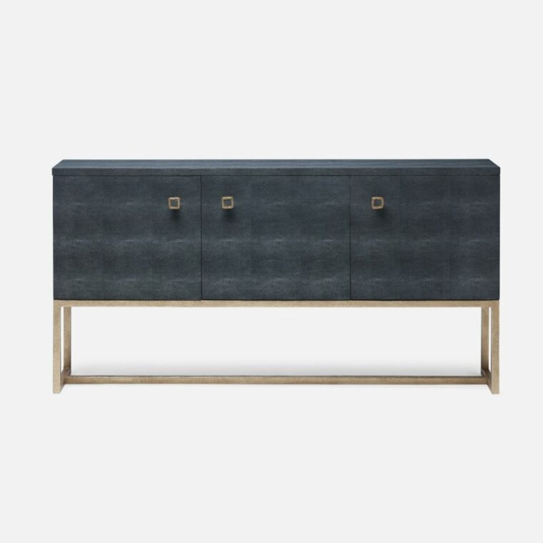 3 Door Kincaid Faux Shagreen Buffet - Image 6