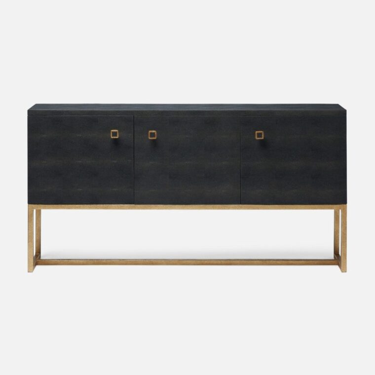 3 Door Kincaid Faux Shagreen Buffet - Image 7