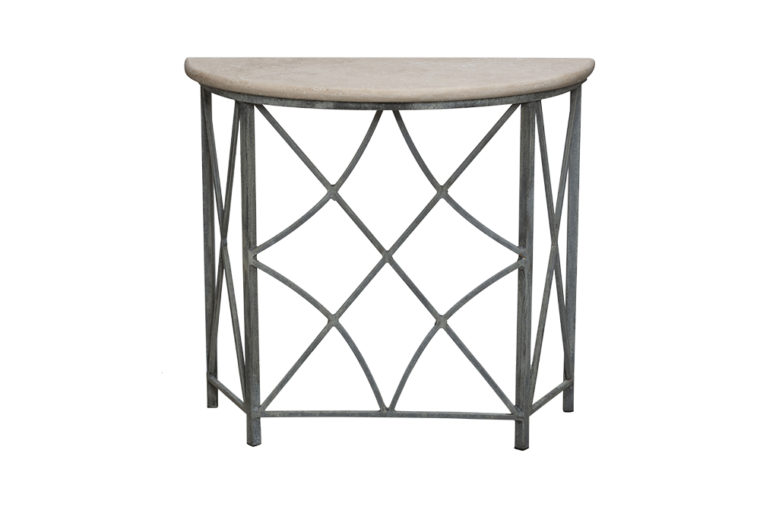 Petite Demi Lune Metal Console