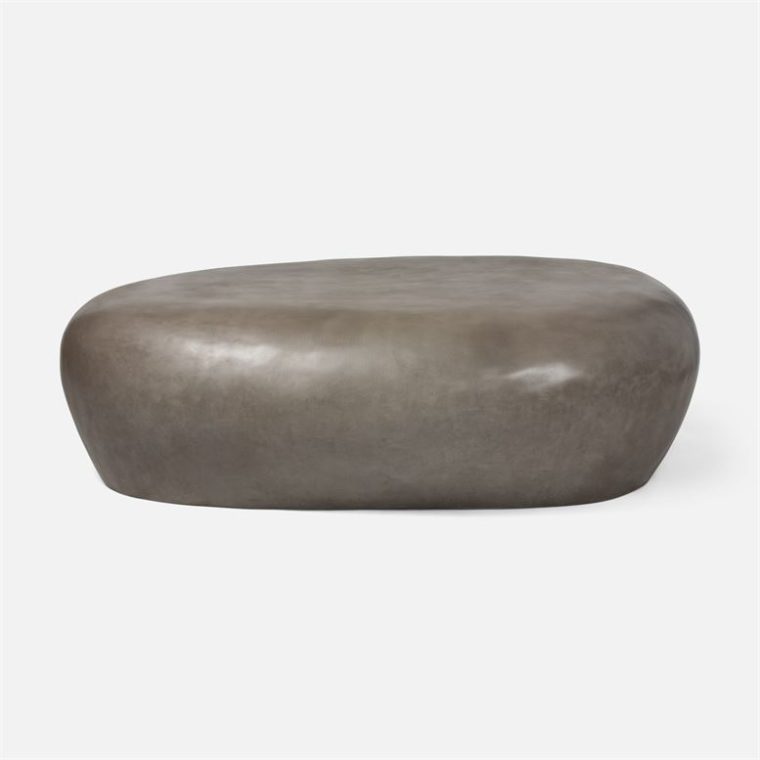 Outdoor Weathered Stone Coffee Tables - Image 2