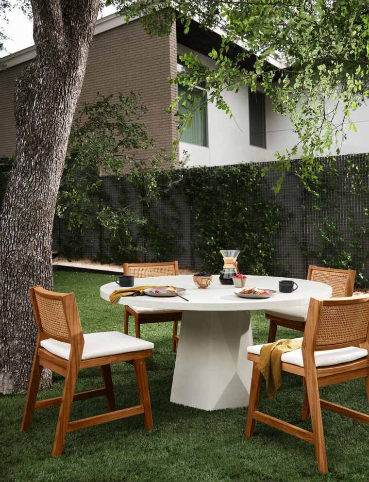 Outdoor Facet Concrete Dining Table