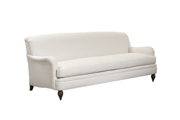 Amelia English Arm Sofa in Alabaster