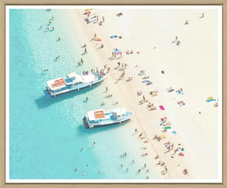 Aerial Beach Photograph Framed Print