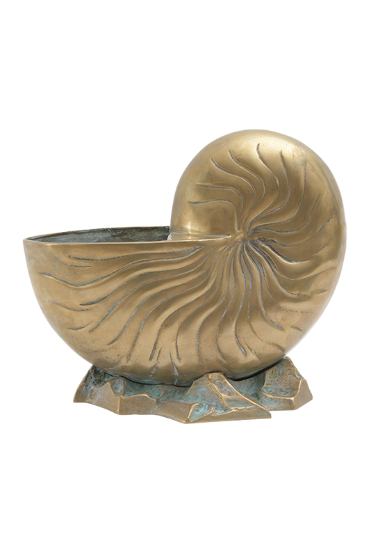 Vintage Brass Nautilus Cachepot Mecox Gardens