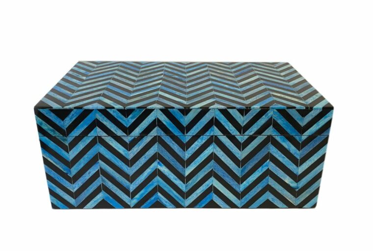 Blue Ebony Chevron Box