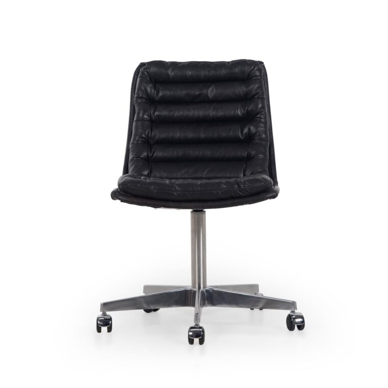 Laguna Leather Desk Chair on Casters - Image 12