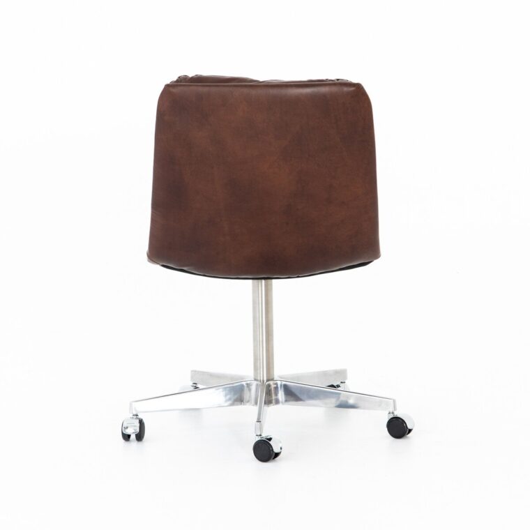Laguna Leather Desk Chair on Casters - Image 17