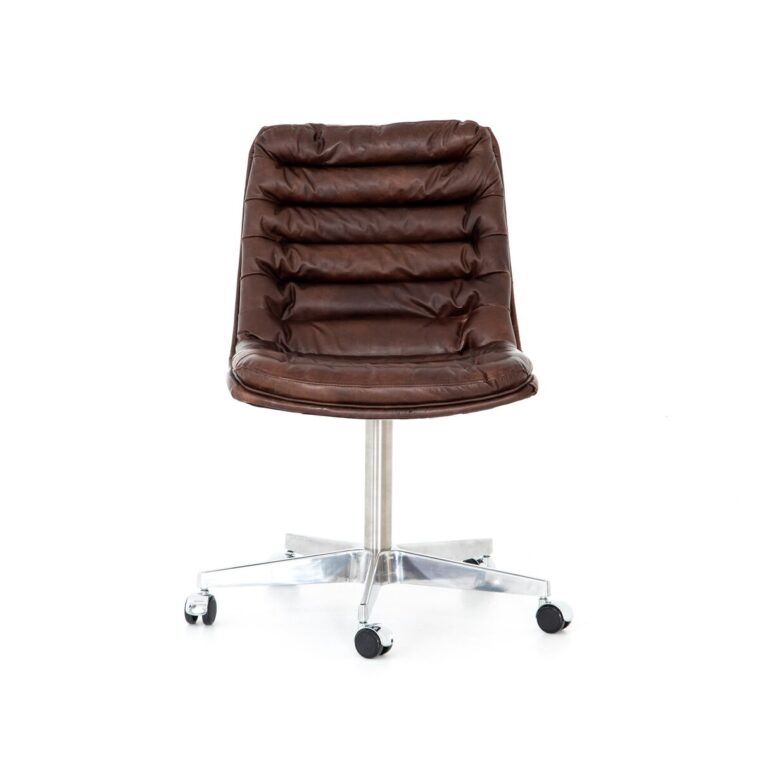 Laguna Leather Desk Chair on Casters - Image 15