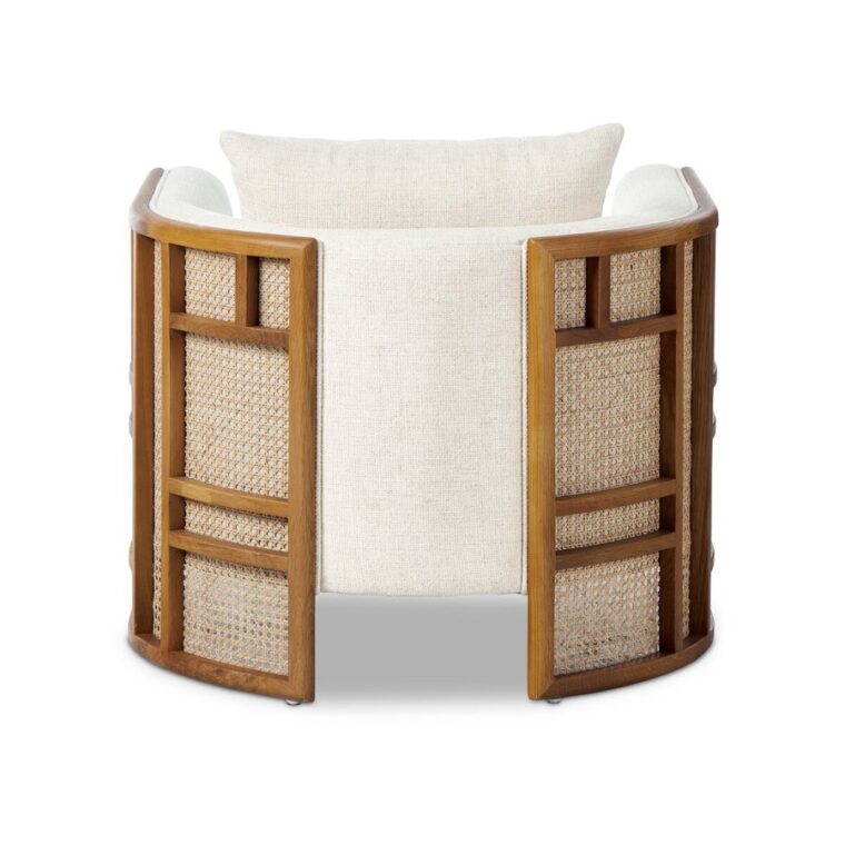 Curved and Paneled Cane Arm Chair - Image 18
