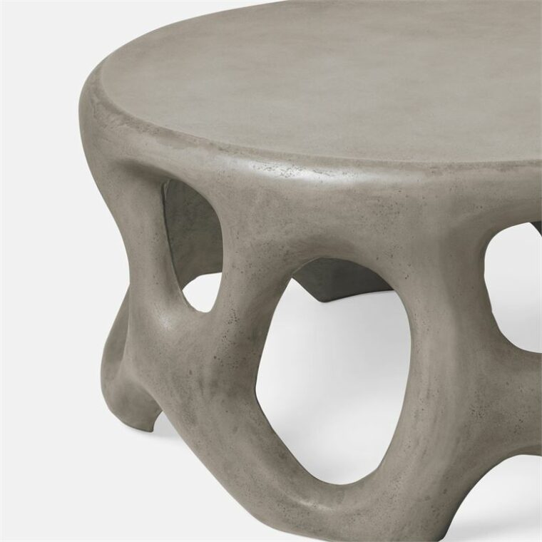 Outdoor Sculpted Concrete Coffee Table - Image 3