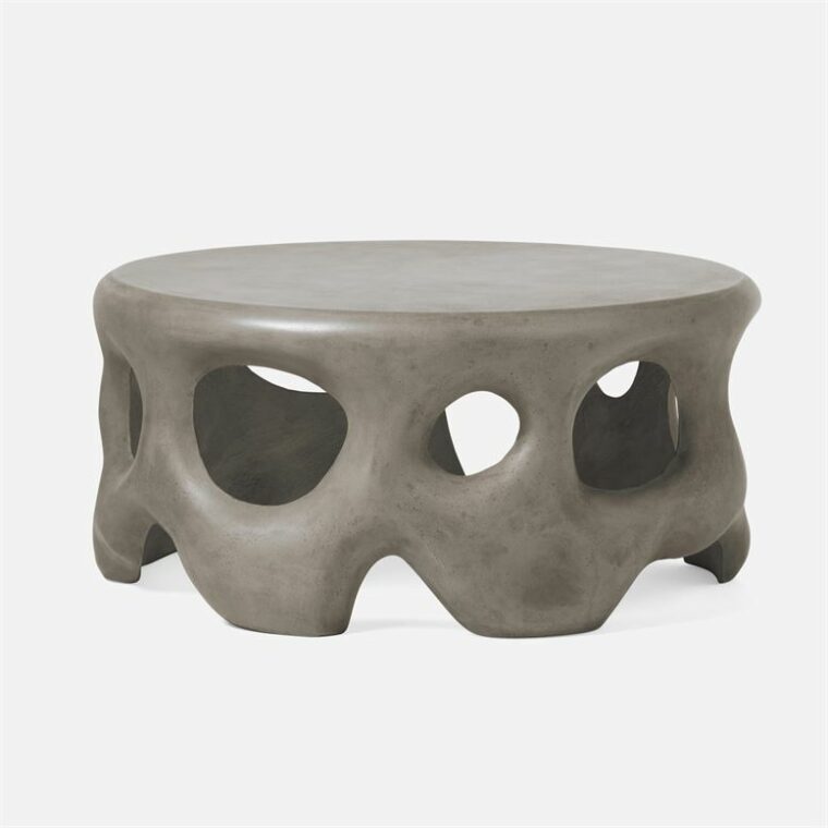 Outdoor Sculpted Concrete Coffee Table