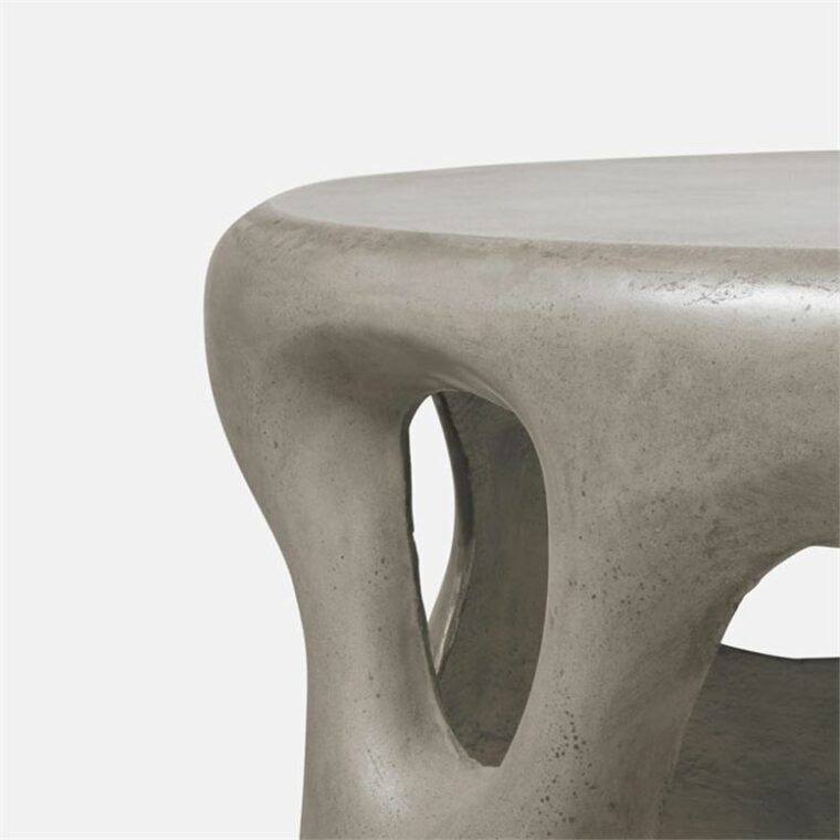 Outdoor Sculpted Concrete Coffee Table - Image 4