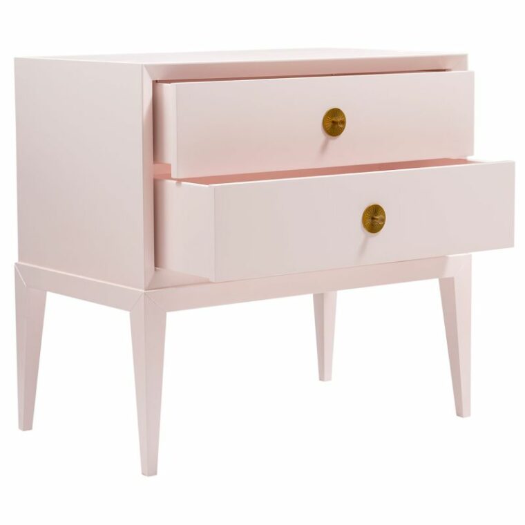 Diana Pink Beveled Night Stand - Image 3