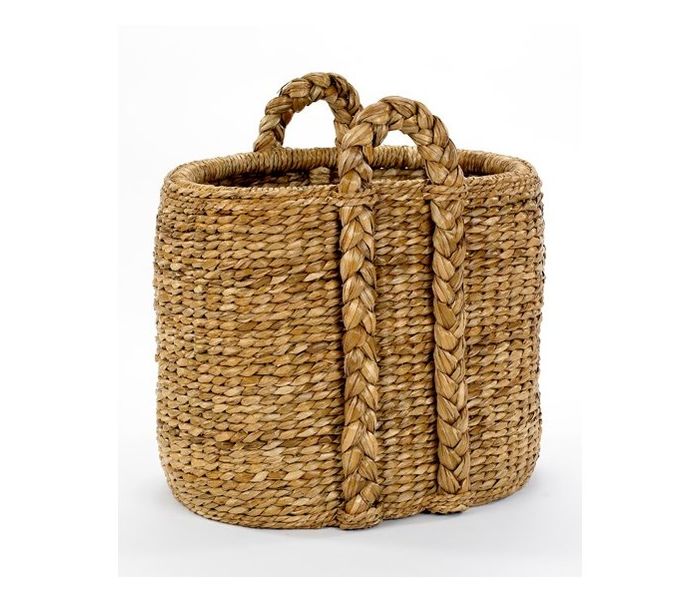 Oval Woven Seagrass Rush Basket - Mecox Gardens