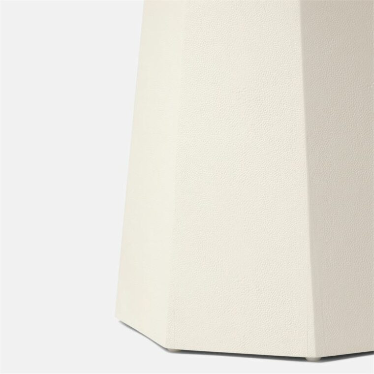 Faux Shagreen and Brass Strip Radiating Side Table - Image 2