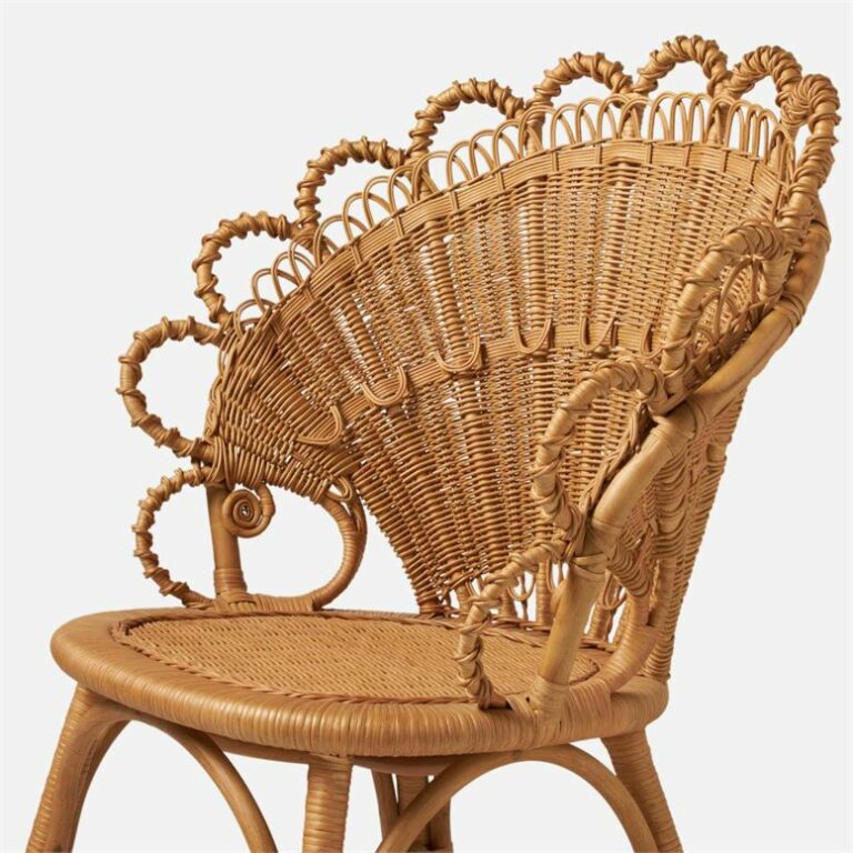 Victorian Style Wicker Peacock Chair Mecox Gardens