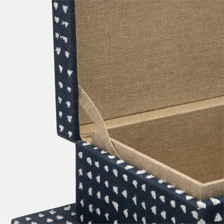 Navy Canvas Polka Dot Boxes - Image 3