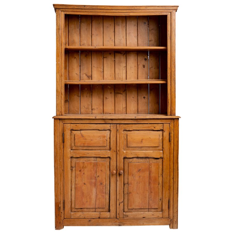 Antique English Small Pine Bookcase Mecox Gardens