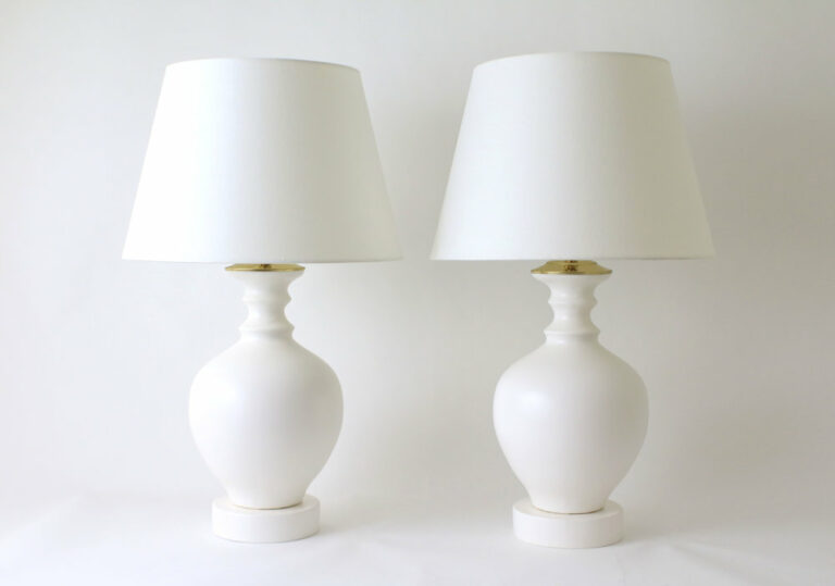 Paul Schneider Hico Hand Made Ceramic Matte White Lamp - Mecox Gardens