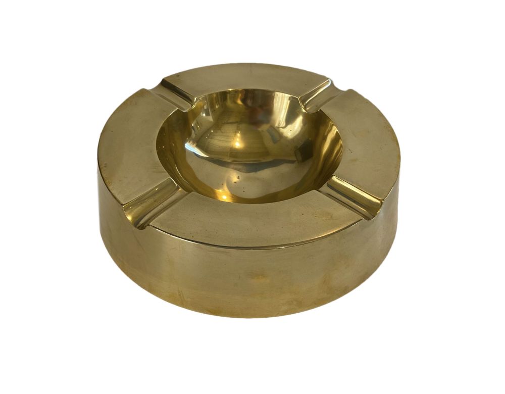 Vintage Large Brass Ashtray Mecox Gardens