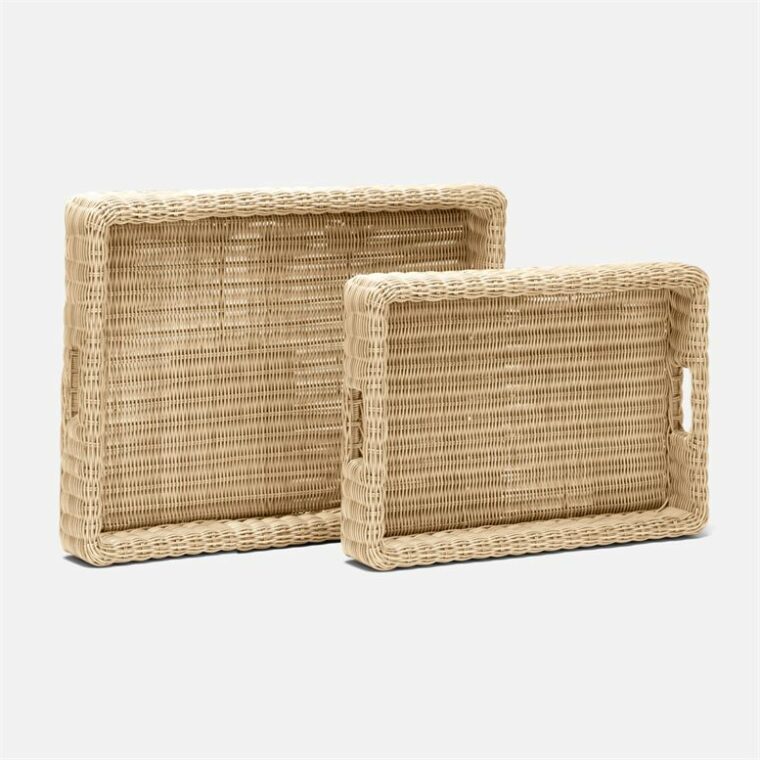 Faux Wicker Trays