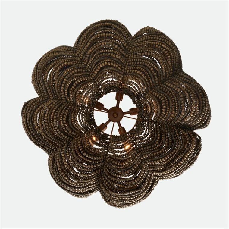 Oversized Beaded Clover Shaped Chandelier - Image 8