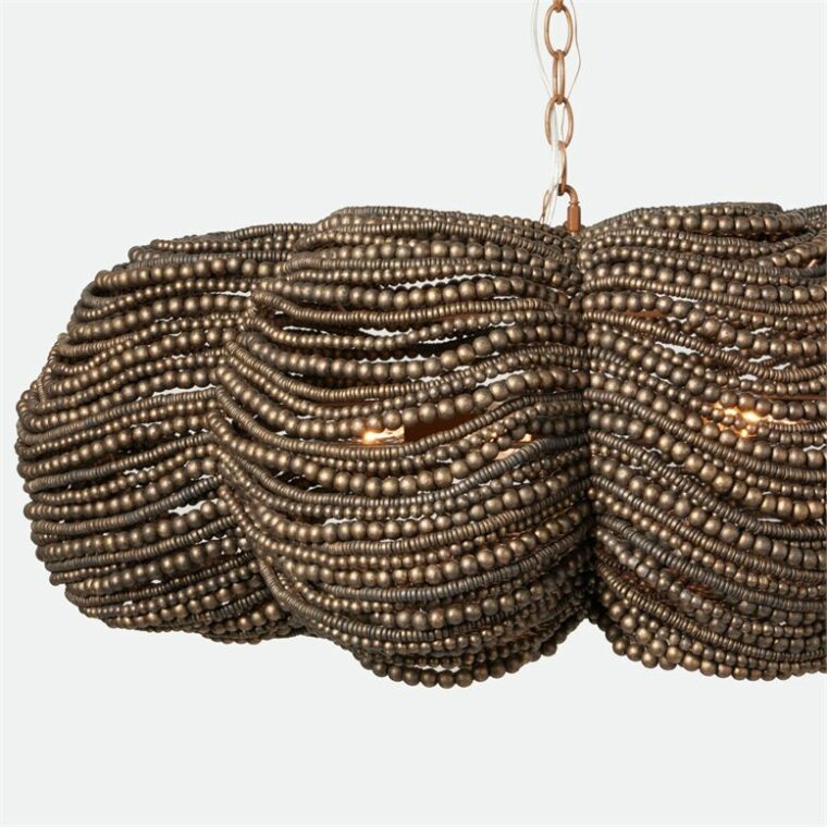 Oversized Beaded Clover Shaped Chandelier - Image 7