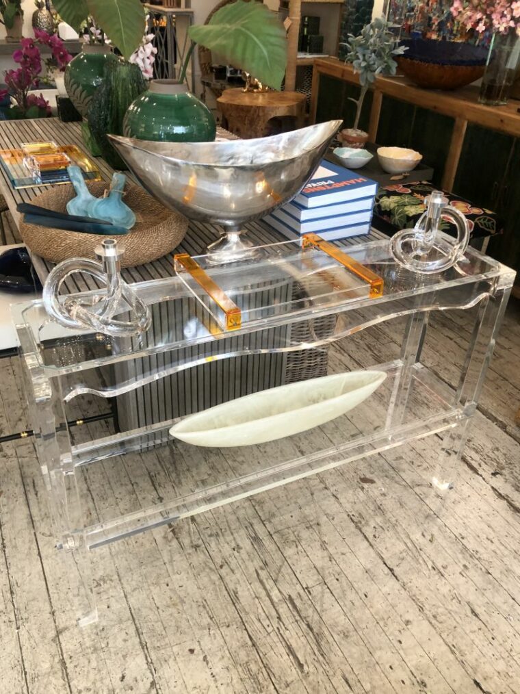 Wavy Two Tier Acrylic Console - Image 6