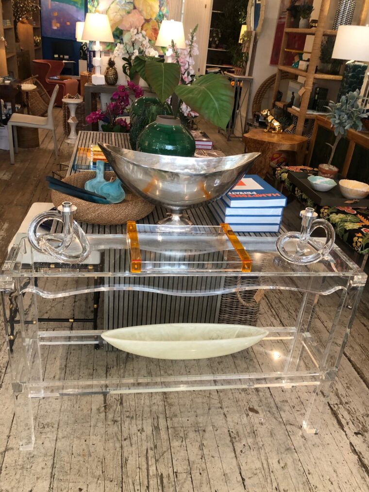 Wavy Two Tier Acrylic Console - Image 7