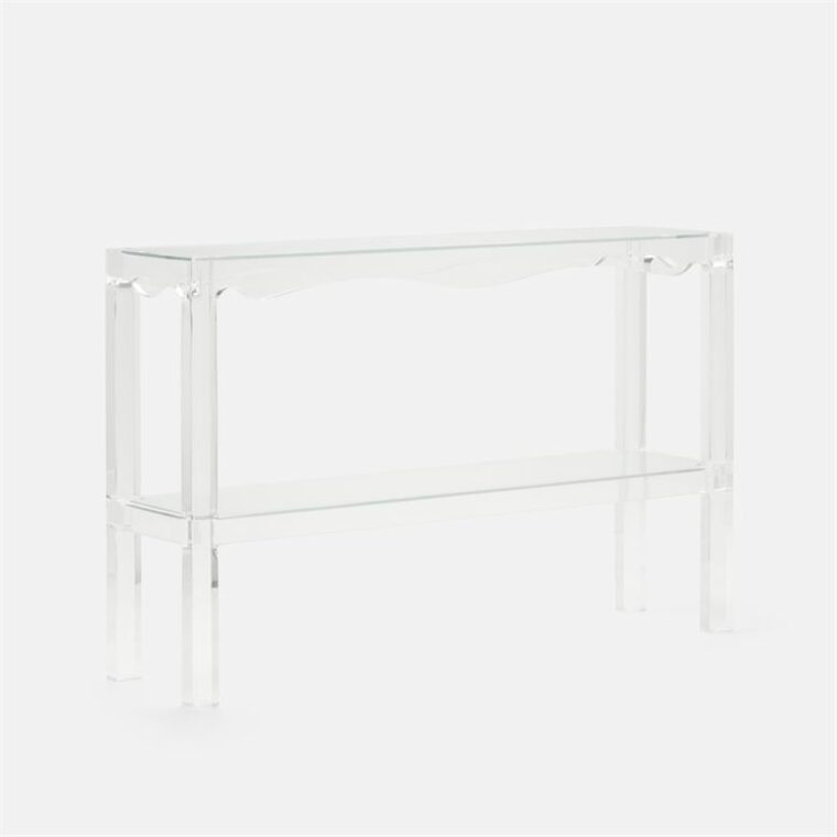 Wavy Two Tier Acrylic Console