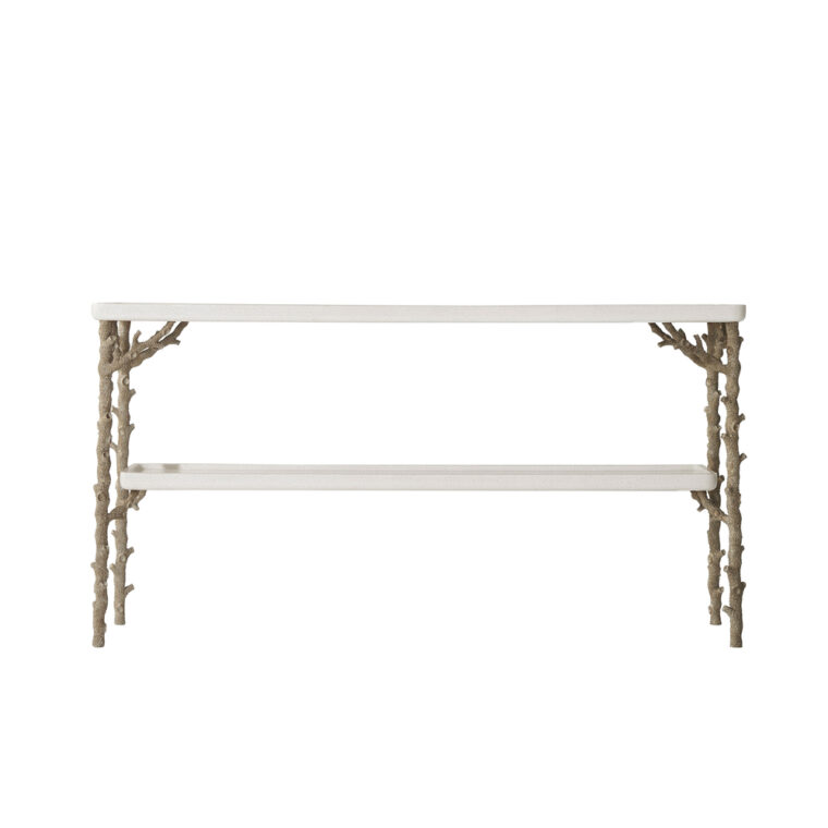 White Eggshell and Cast Coral Console - Image 2