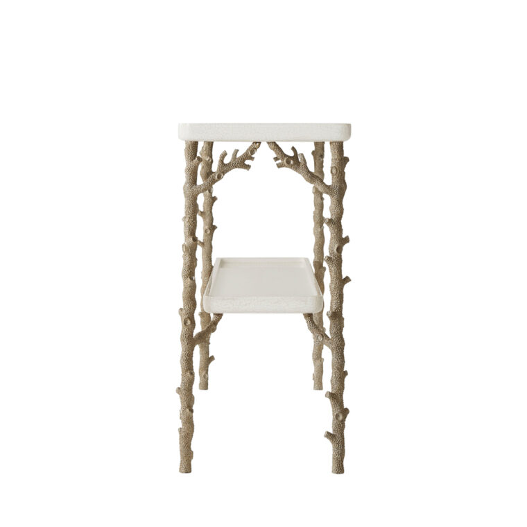 White Eggshell and Cast Coral Console - Image 3