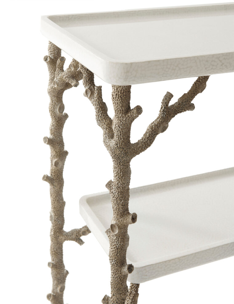 White Eggshell and Cast Coral Console - Image 4