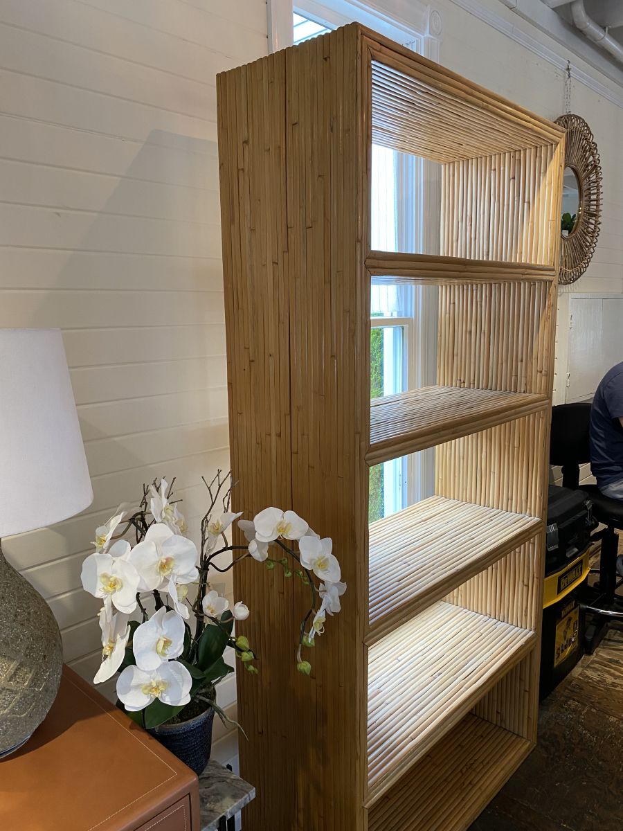 Vintage Pencil Bamboo Bookcase Mecox Gardens