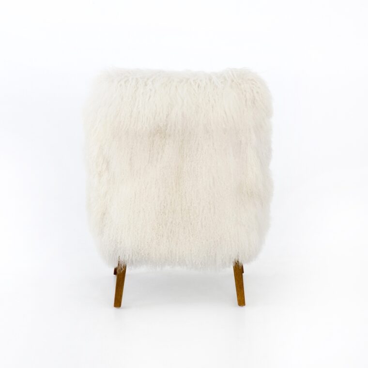 Cream Flokati Arm Chair - Image 4