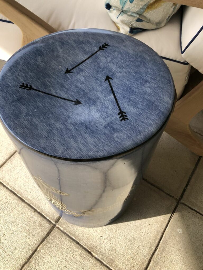 Scalamandre Zebra Garden Stool - Mecox Gardens