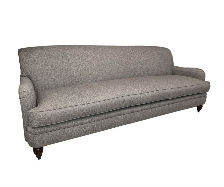 two Approximation Confidential Amelia English Arm Sofa in Charcoal Tweed - Mecox Gardens
