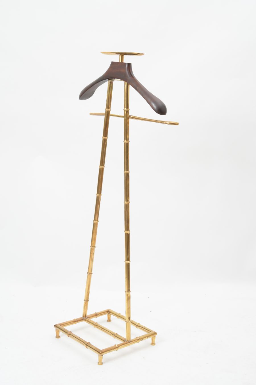 Vintage Italian MidCentury Brass Faux Bamboo Valet Mecox Gardens