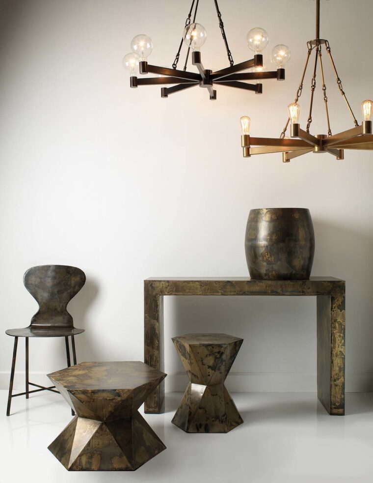 Meletio Acid Washed Iron Console - Image 6