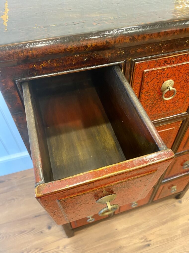 Vintage Chinese Small Lacquered Cabinet