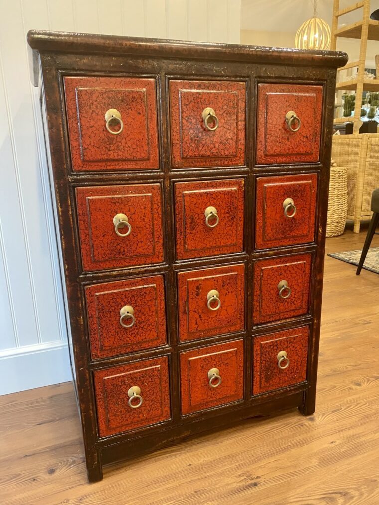 Vintage Chinese Small Lacquered Cabinet