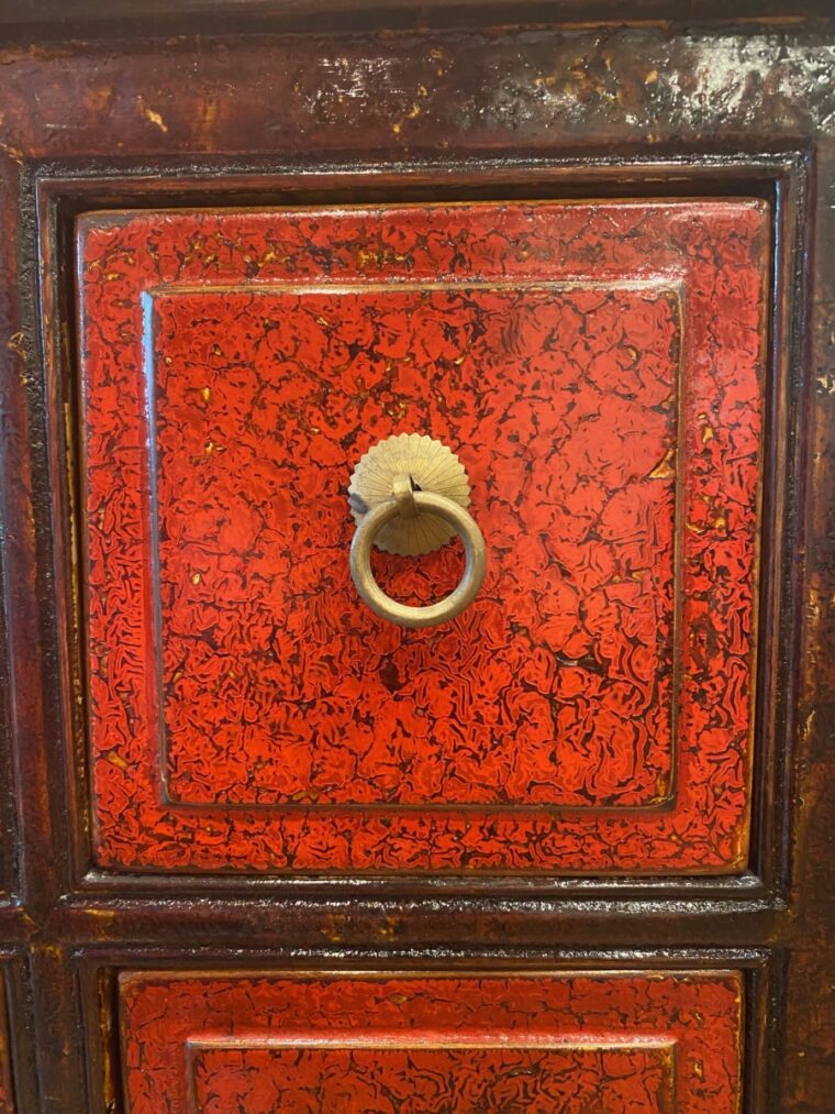 Vintage Chinese Small Lacquered Cabinet