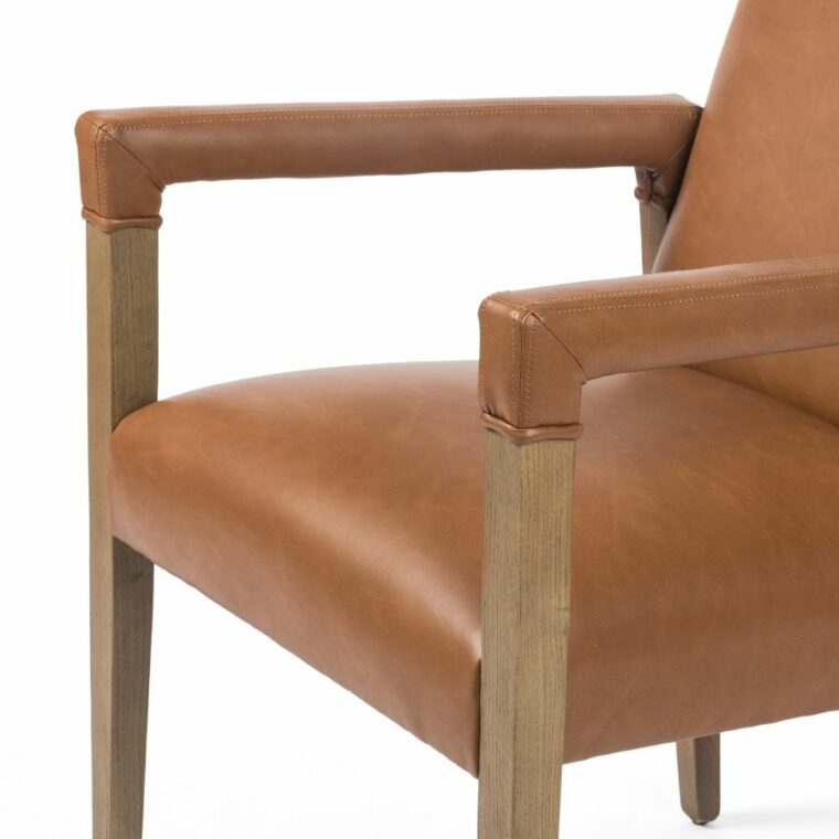 Sierra Wood and Faux Leather Dining Chair - Image 7