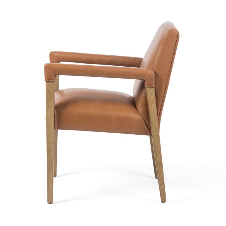 Sierra Wood and Faux Leather Dining Chair - Image 3