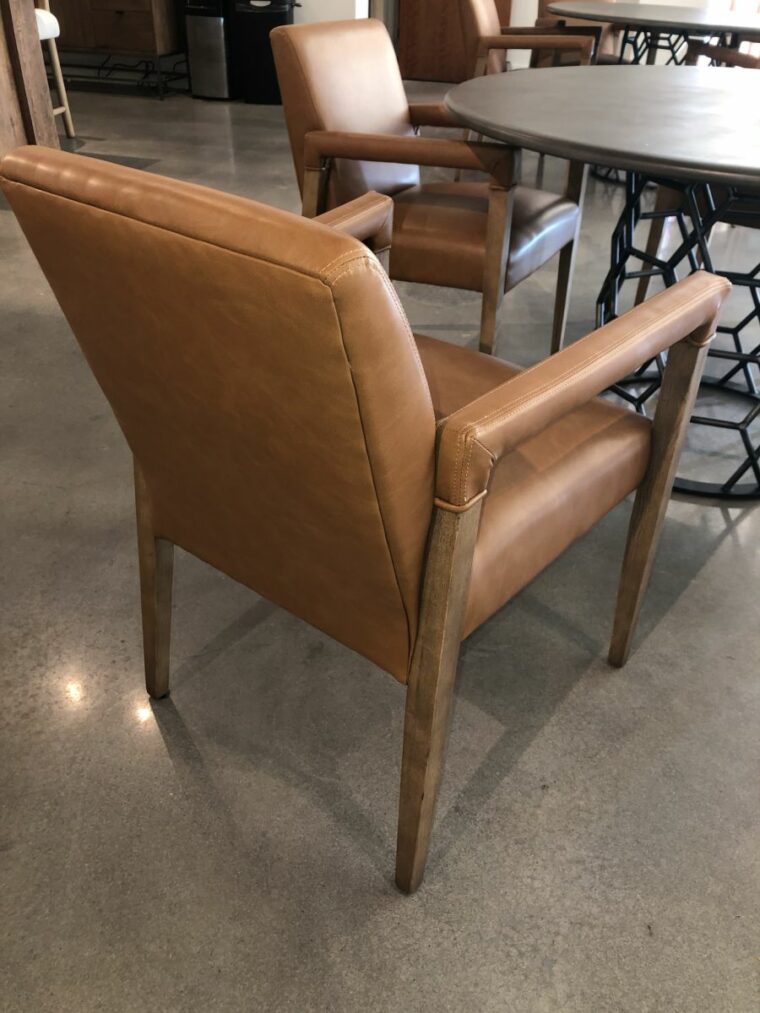 Sierra Wood and Faux Leather Dining Chair - Image 15