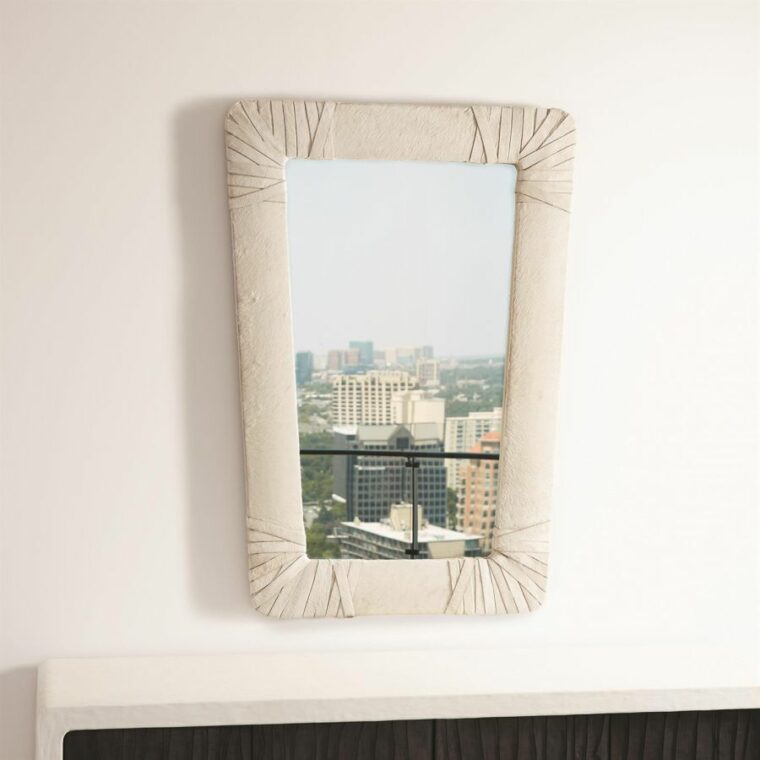 Hair on Hide Mirror with Wrapped Corners - Image 3