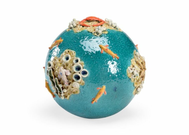 Ceramic Turquoise Sea Sphere