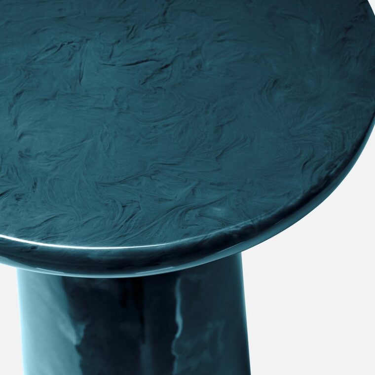 Round Translucent Resin Accent Table - Image 7