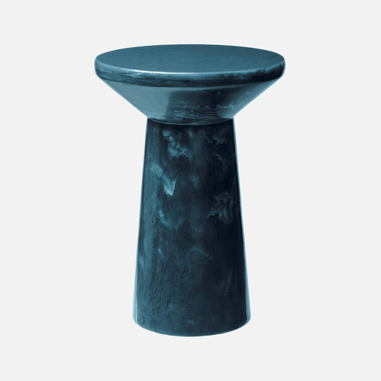 Round Translucent Resin Accent Table - Image 6